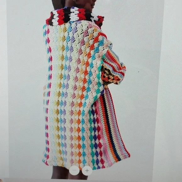 Urban renewal crochet blanket jacket - Picture 4 of 11